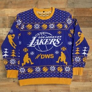 Lakers DWS Ugly Xmas Sweater Purple/Gold XL